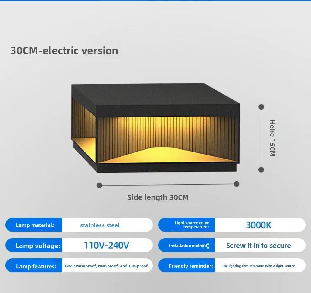 Solar Powered Outdoor Pillar Lamp