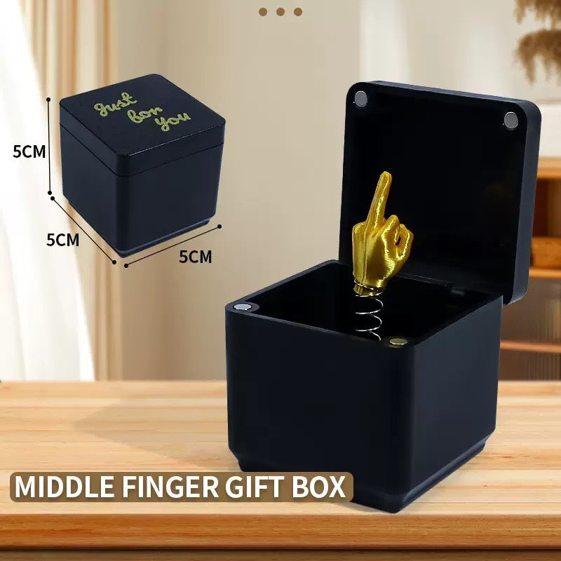 3D Printed Annoying Gift Box in Many Color Styles, middle finger box 5x5cm