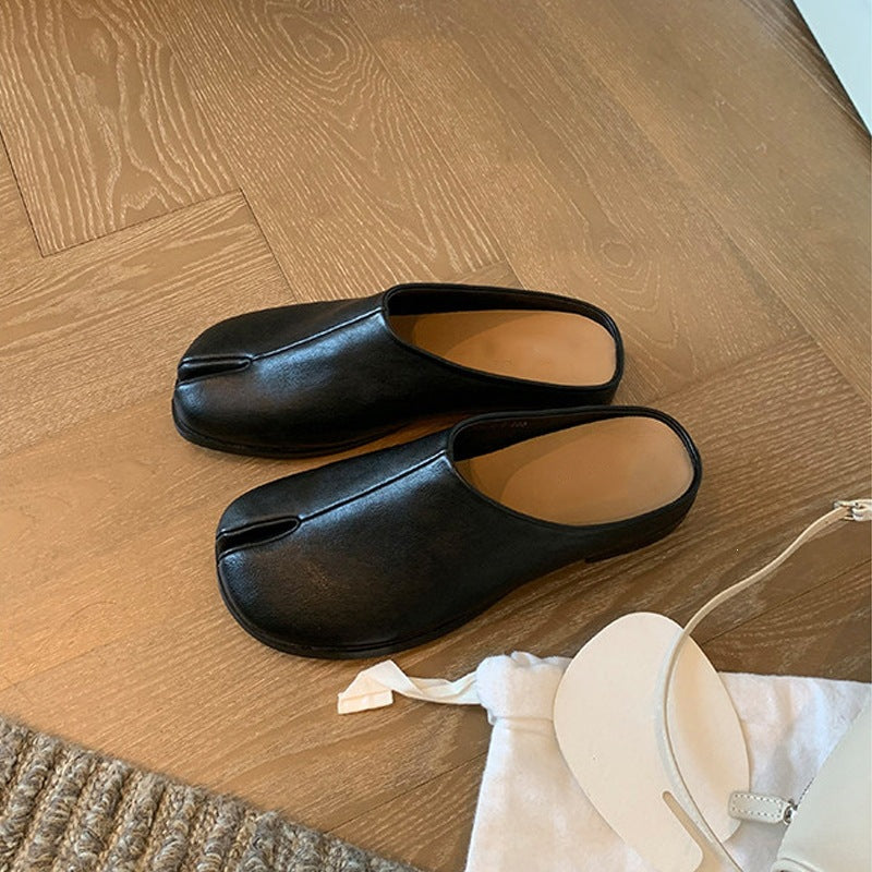 Women's Leather Slip-On Flat Shoes
