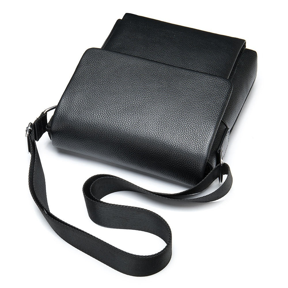 Cowhide Men's Shoulder Bag, Casual Cowhide Flap-Style Shoulder Bag For... product image 5