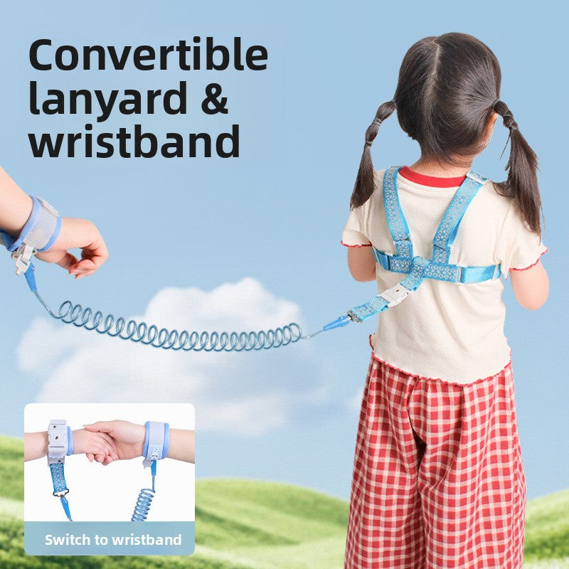 Child anti-disappearance device with a leash
