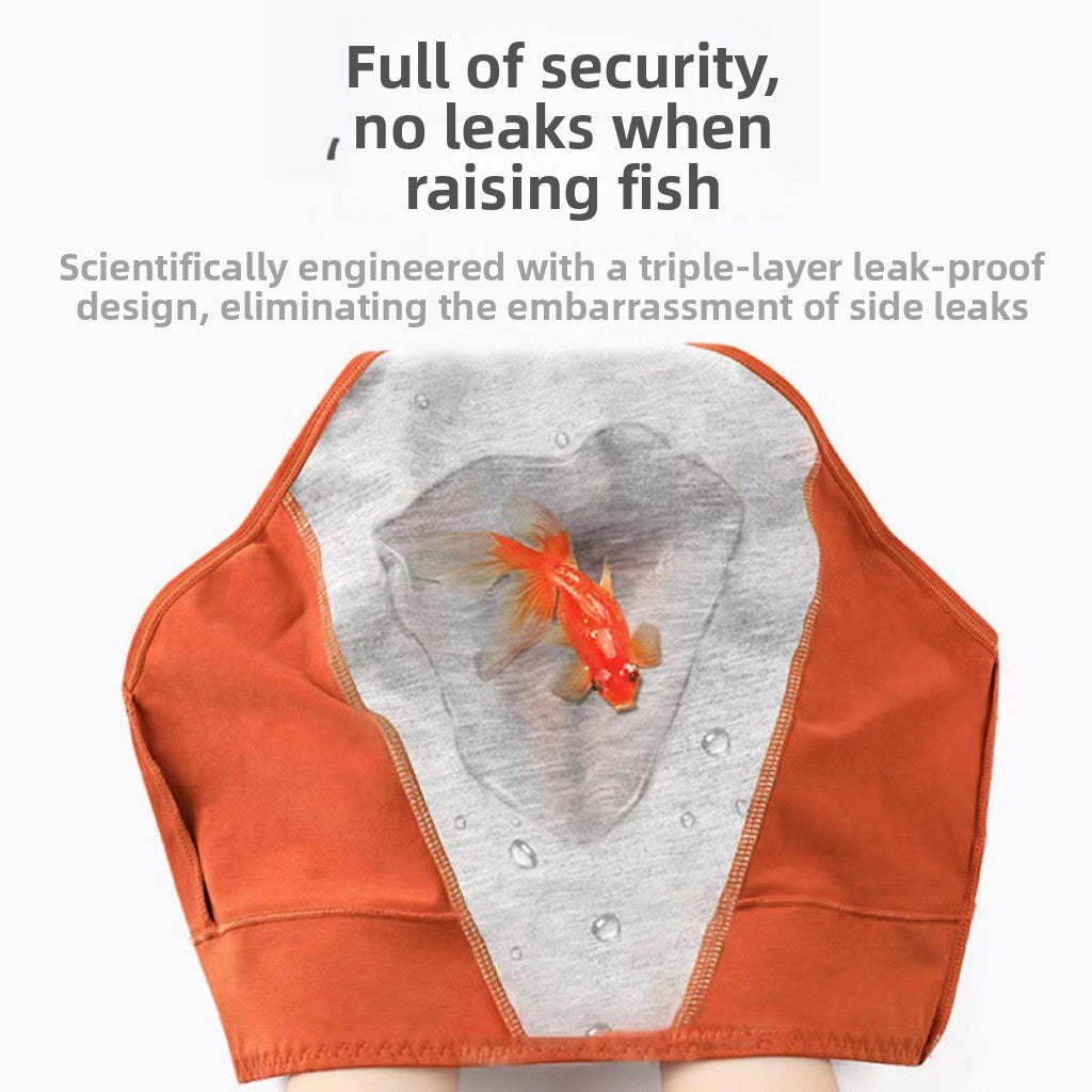 High-waist cotton girls' menstrual underwear
