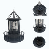 Solar Powered Rotating Lighthouse Garden Light