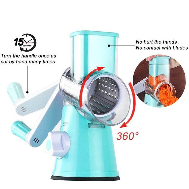 Mandoline slicer slicing cucumber
