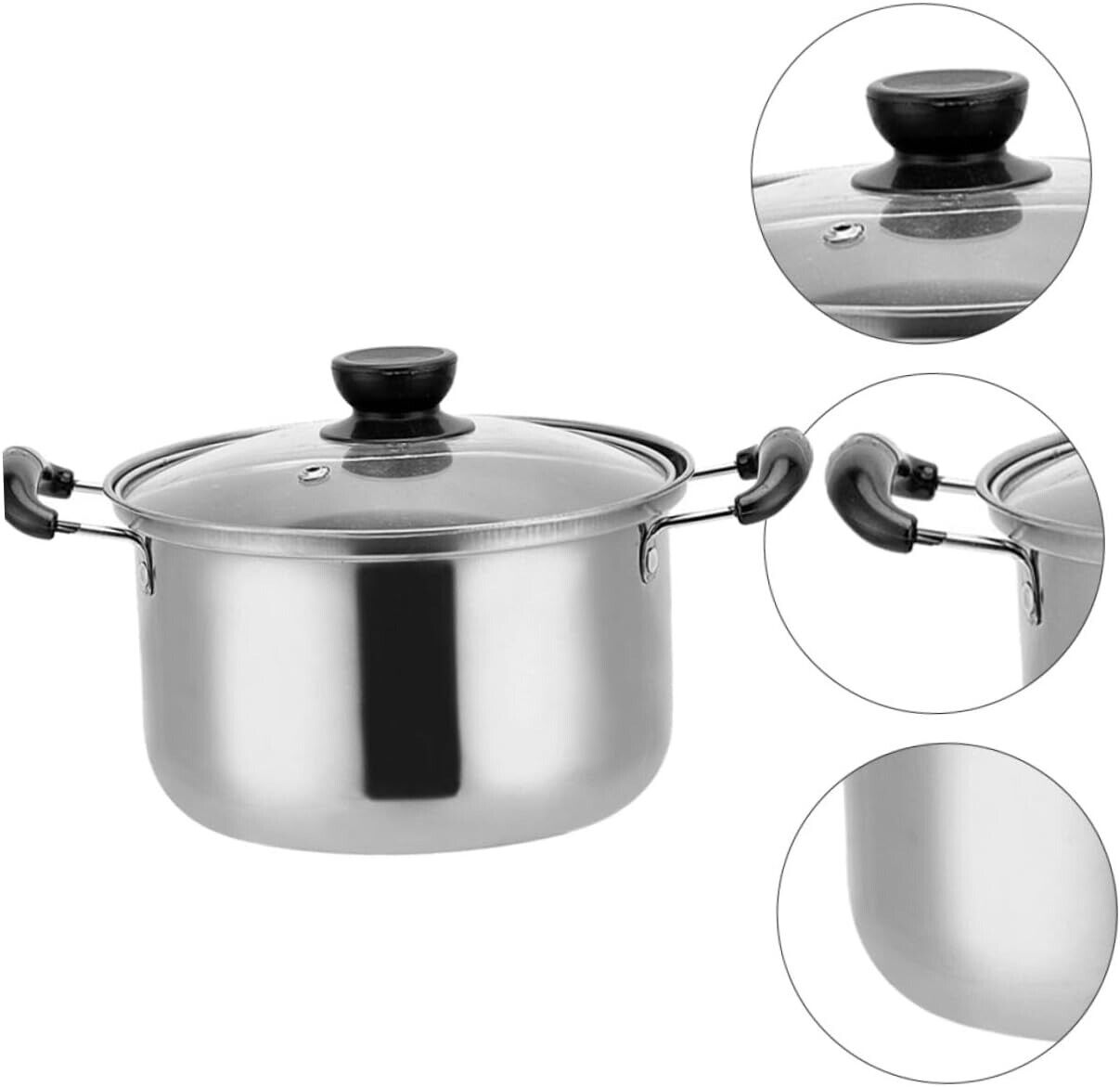 Saucepan set stacked for storage