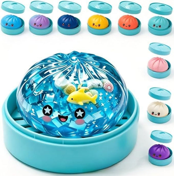 Slow rising squeeze toy in ghost, shark or dumpling shape, photo 6