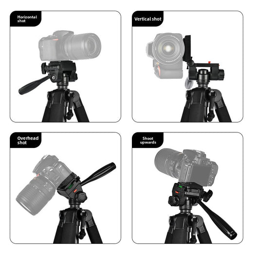 Adjustable Camera Tripod with Removable Gimbal for Phone and DSLR