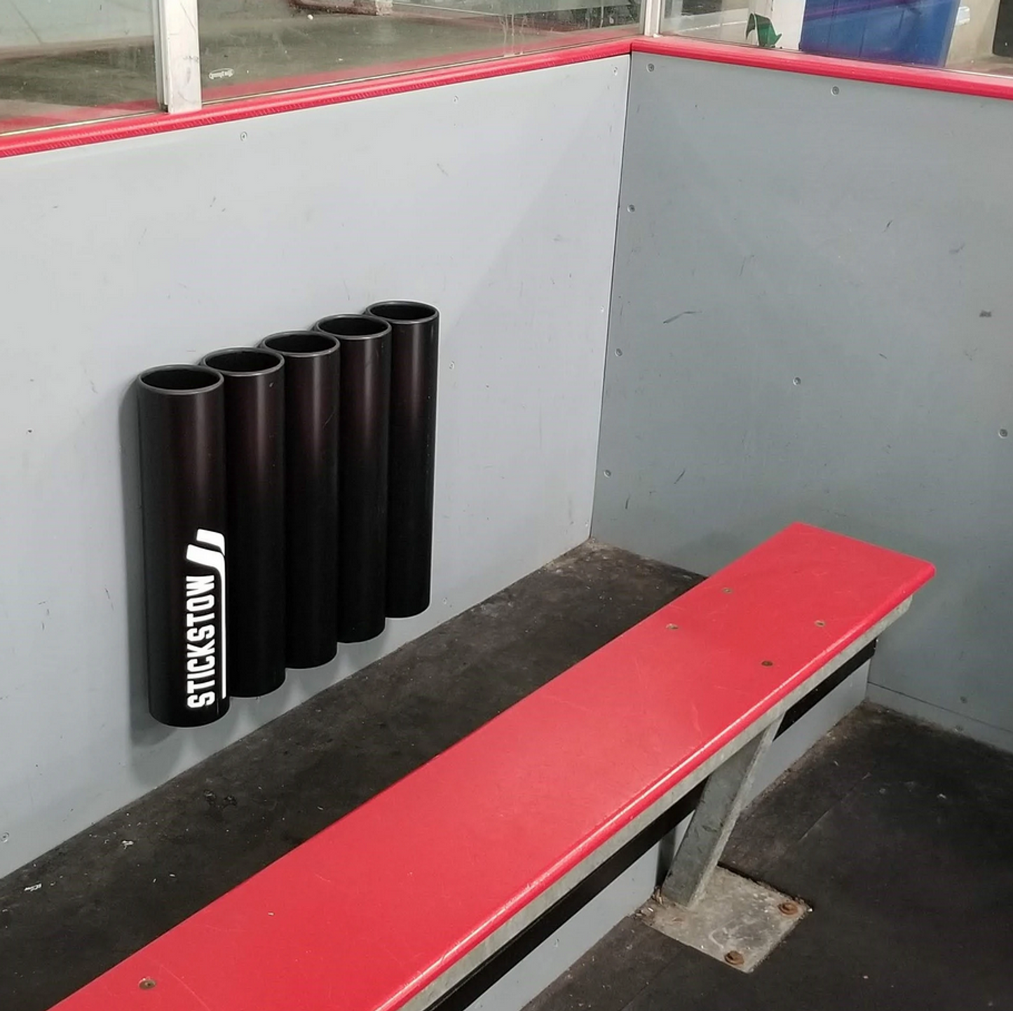 Stickstow Players Bench Wall-Mounted Hockey Stick Holder