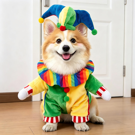 Funny Halloween Polyester Pet Dog Cat Costume Creative Cat Dog Dress Up Cosplay Bat Clown Pumpkin Clothes