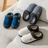 Men's winter warm fleece anti-slip soft-soled cotton slippers