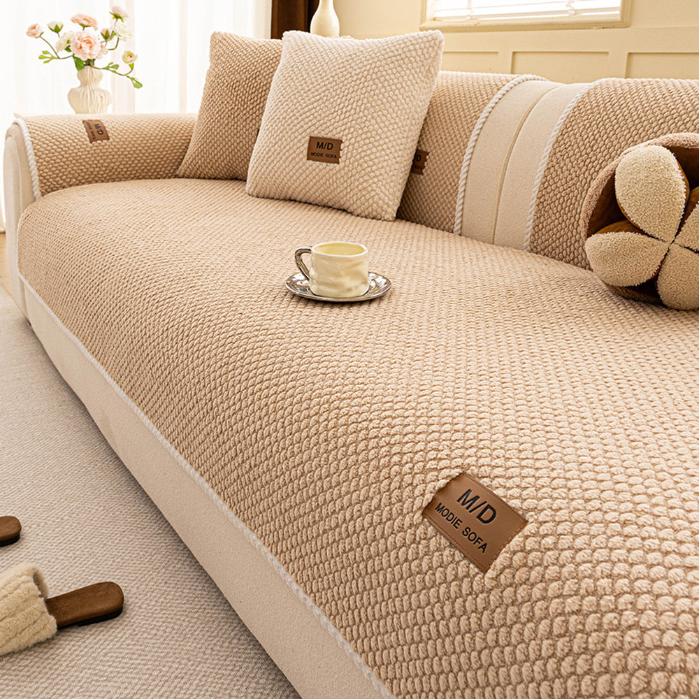 Plush Sofa Cushion Cover