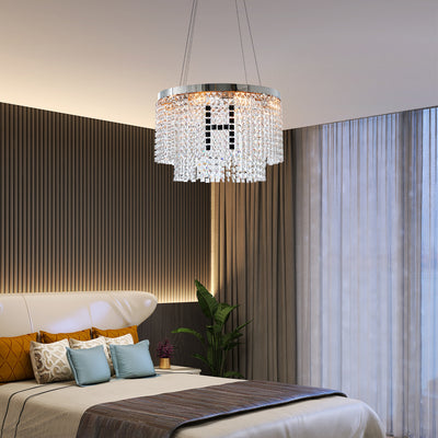 Modern Crystal Round Chandelier Light Fixture