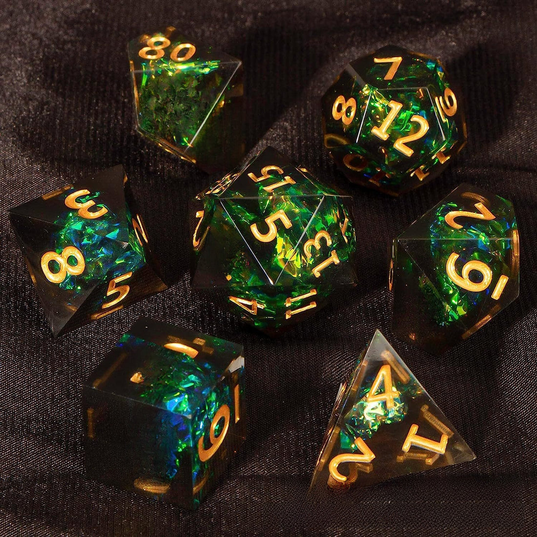 Resin Pointed Dice for Tabletop RPG