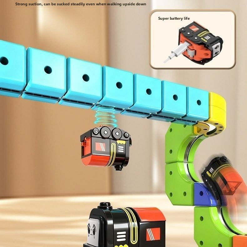 Magnetic Levitation Train Set with Building Blocks