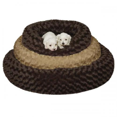 Slumber Pet Swirl Plush Donut Dog Bed