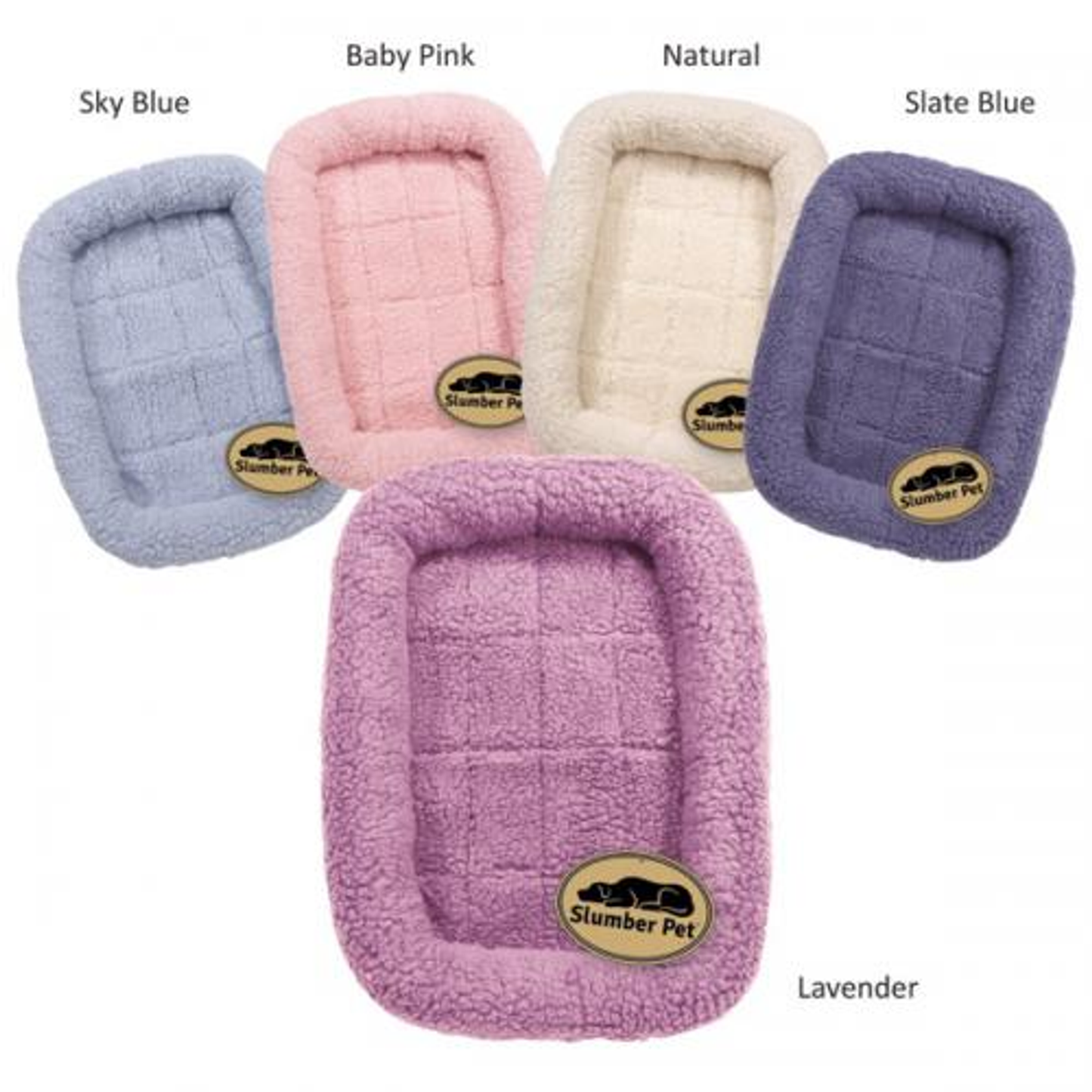 Slumber Pet Sherpa Crate Bed (Bumper Style)