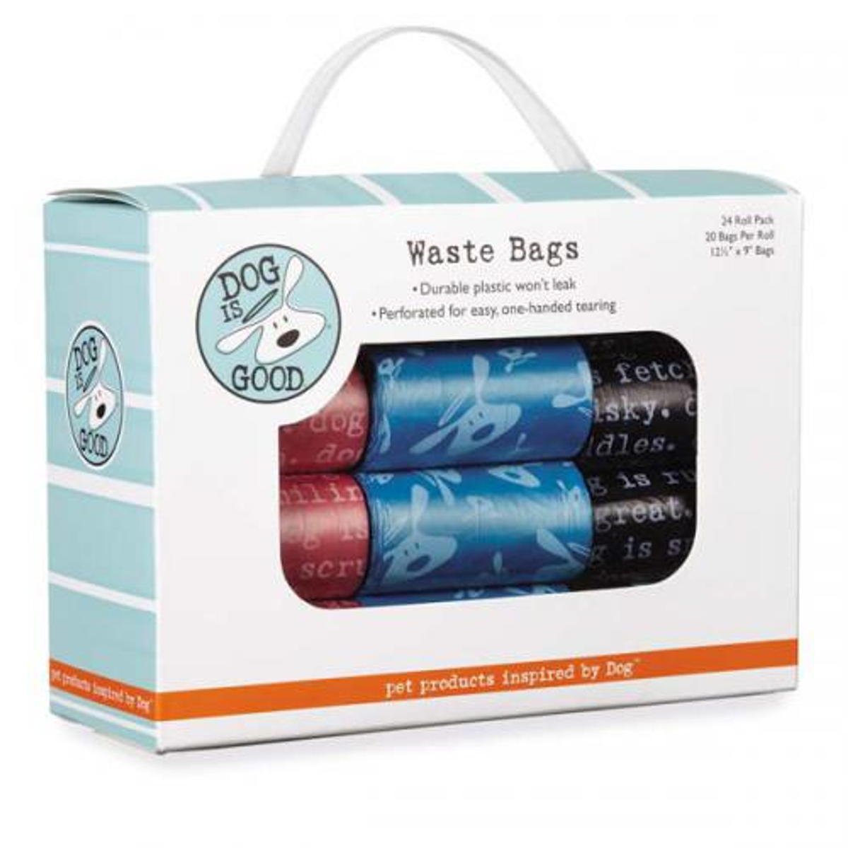 Dog Is Good Signature Waste Bags, 24-Roll Variety Pack