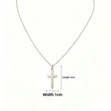 Minimalist Cross Titanium Steel Necklace