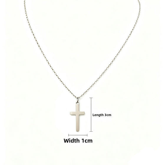 Minimalist Cross Titanium Steel Necklace product image 5