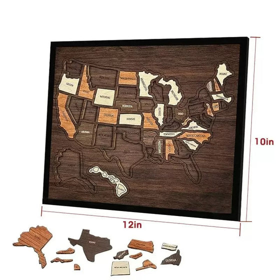Wooden USA map puzzle, photo 5