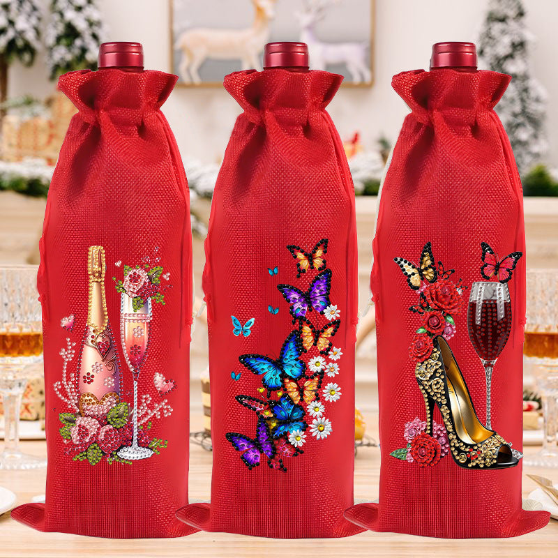 DIY Diamond Painting Wine Bag Handmade Craft Kit for Holiday Gifts and Home Decor