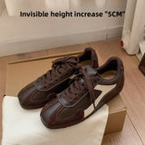 Womens Color Block Hidden Heel Sneakers