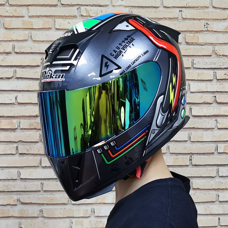 Jiekai Dual Lens Full Face Bicycle Helmet