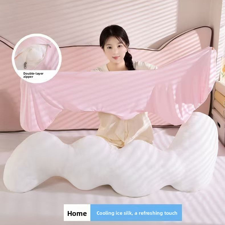 Ice silk throw pillow for women