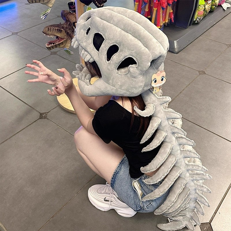 Glow Dinosaur Skeleton Plush Headgear, additional photo 2