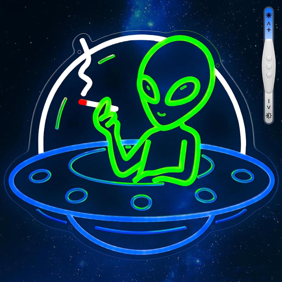 Alien UFO LED Neon Sign Light for Bedroom Game Room Bar Party Decoration