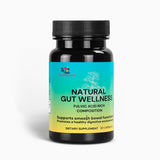 Natural gut wellness capsules bottle front view