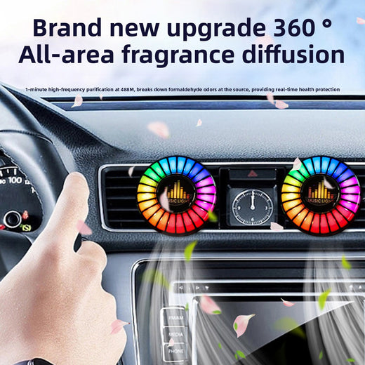 USB Car Air Vent RGB Music Rhythm Light