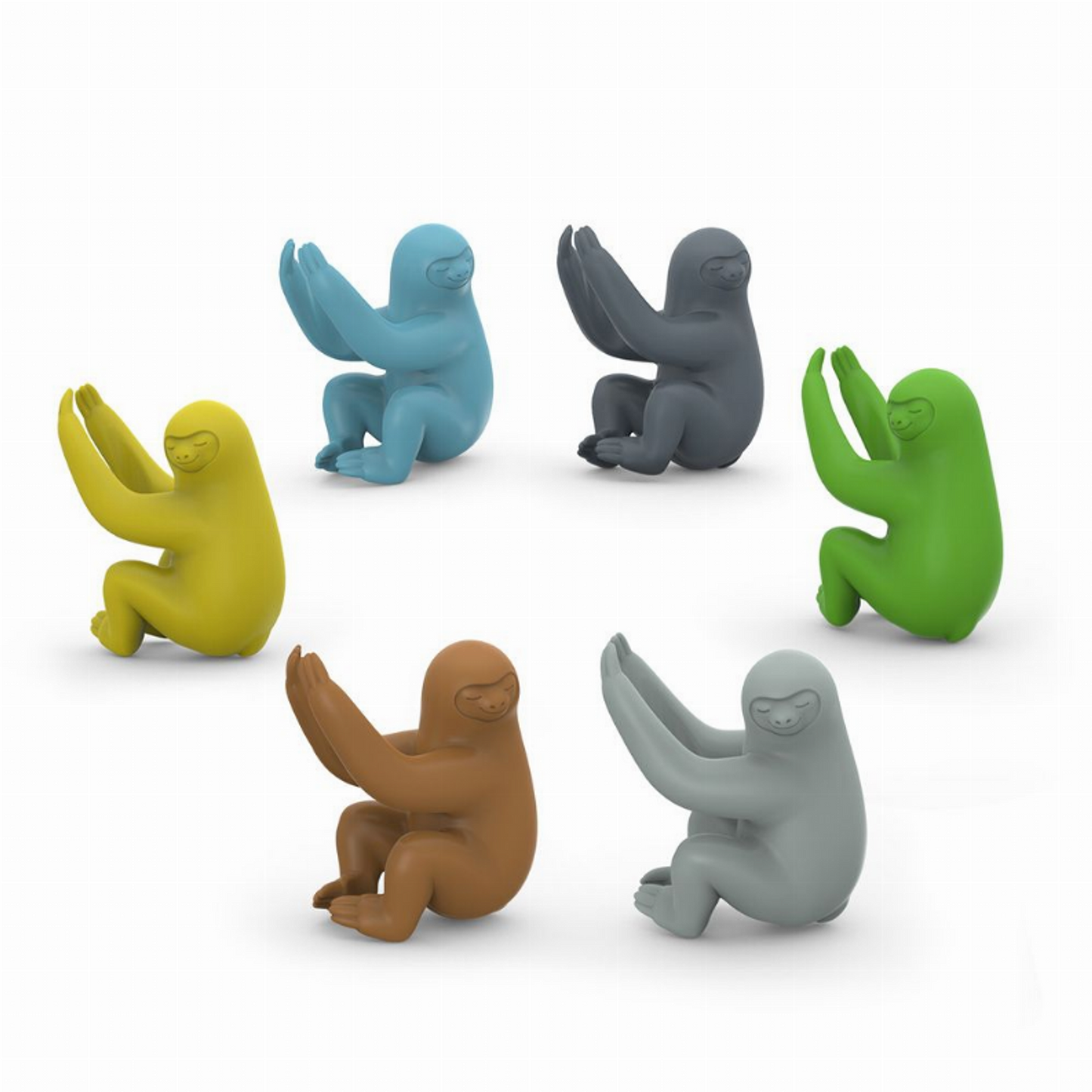 Sloth Social Climbers Wine Glass Markers (Set of 6)