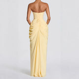 Belted evening gown