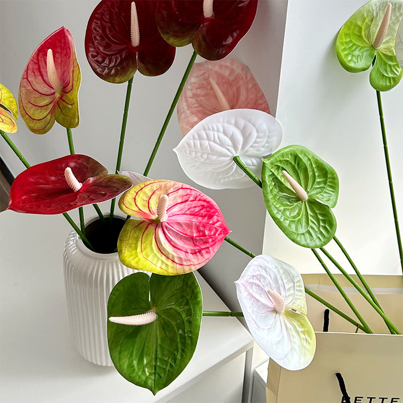 3D Printed Realistic Flaming Crane Artificial Flower Single Branch