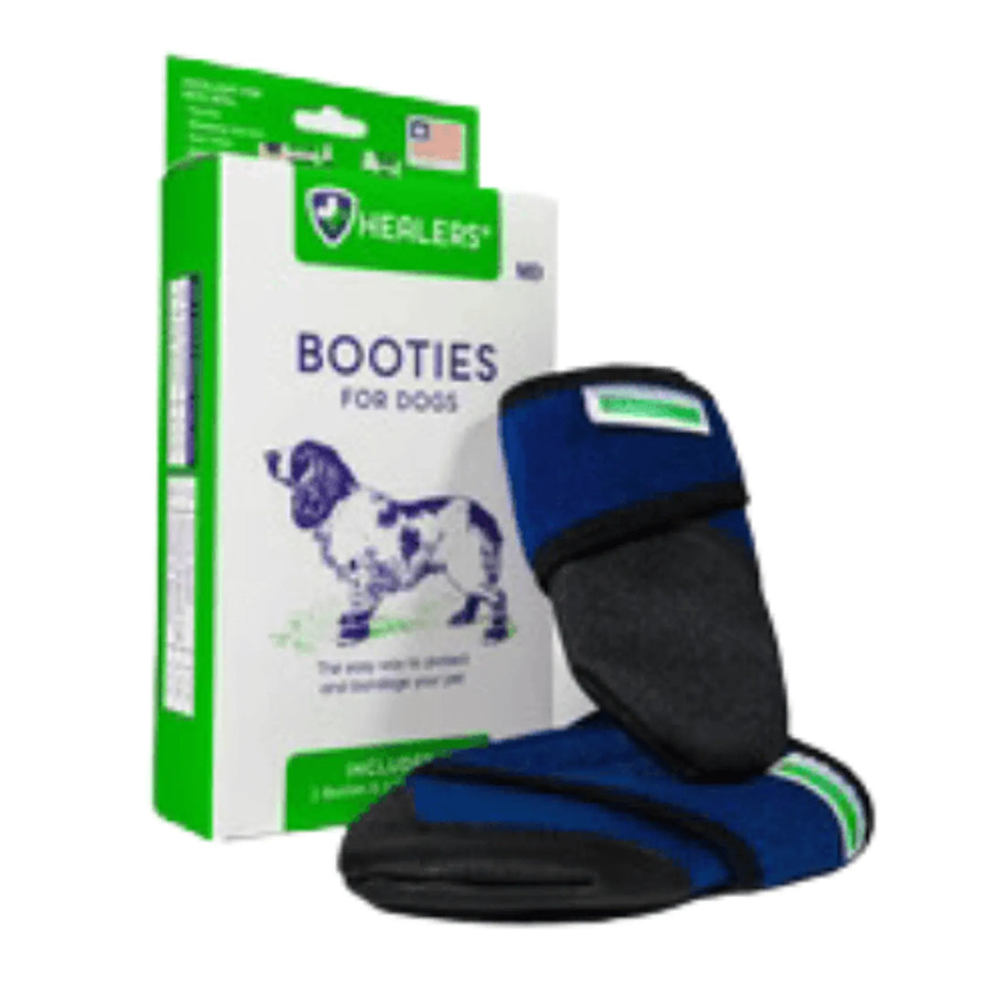 Healers Petcare medical dog booties, top view
