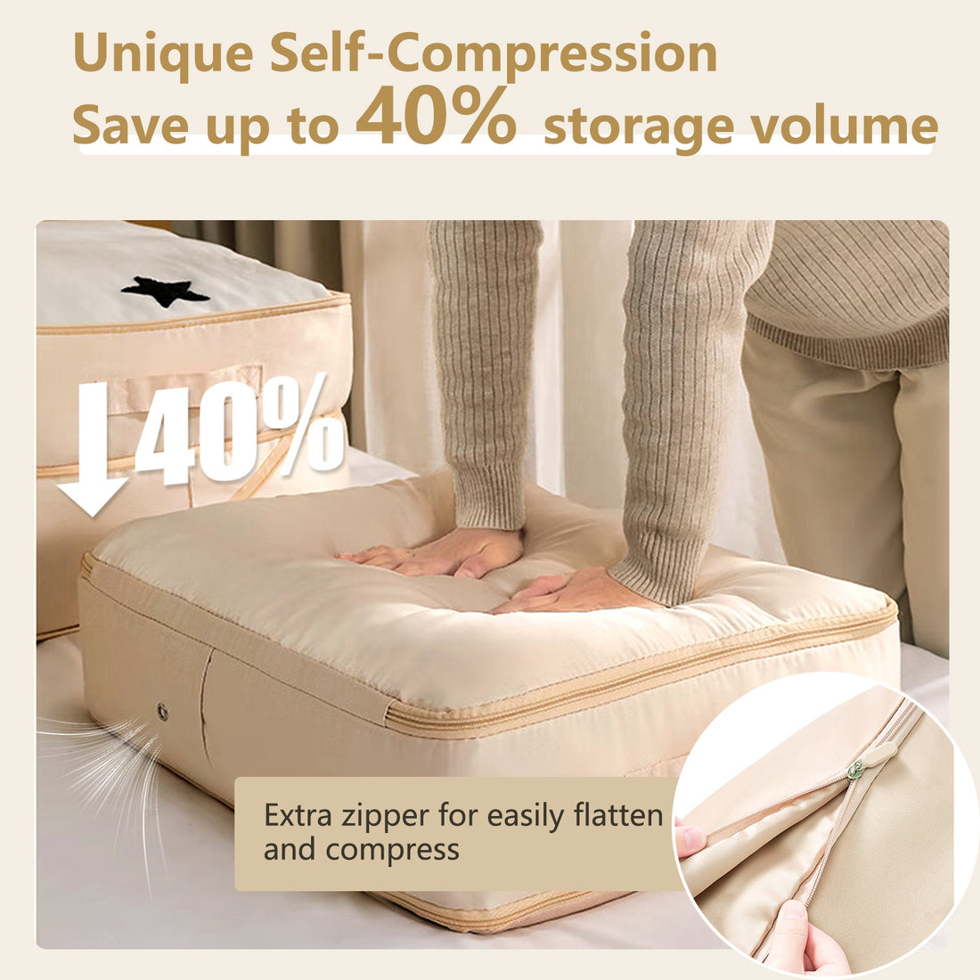 Foldable Storage Bag For Clothes And Bedding