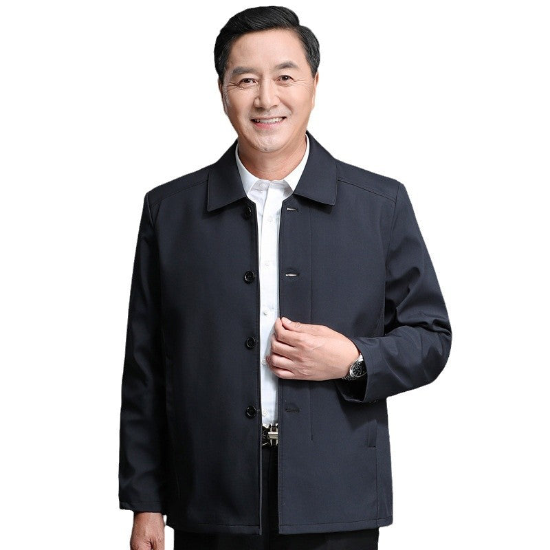 Mens Spring Autumn Jacket Cotton Blend Casual Outerwear