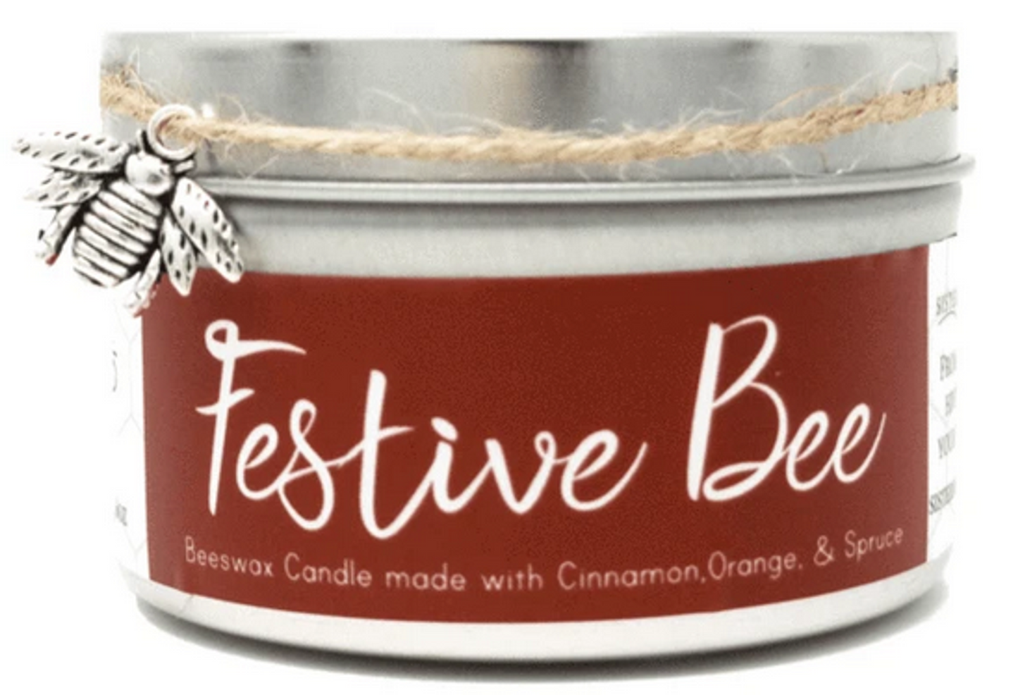 Sister Bees Festive Bee Beeswax Candle