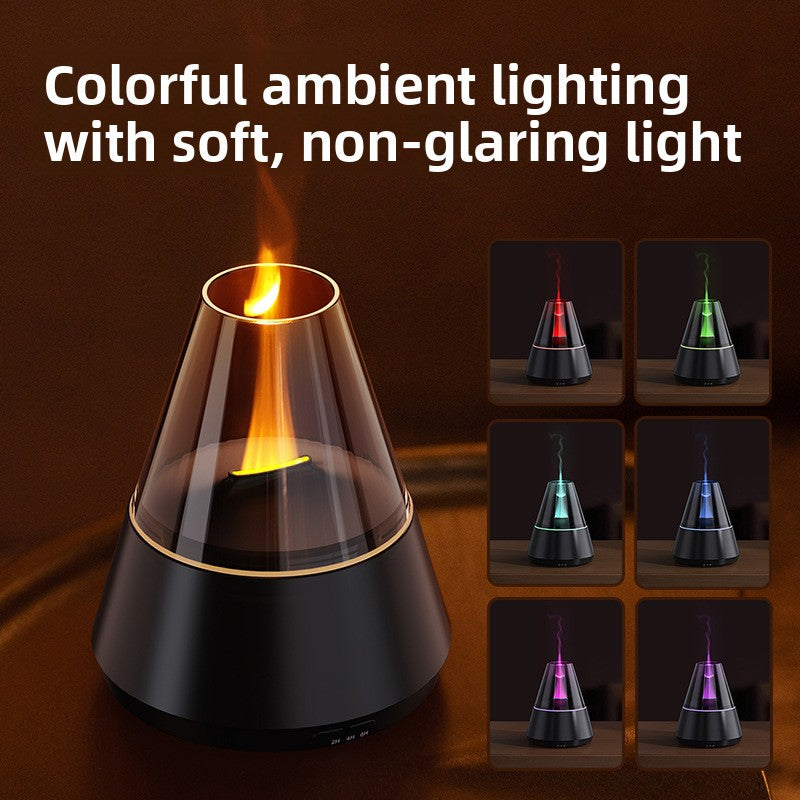 Simulated candlelight ultrasonic humidifier