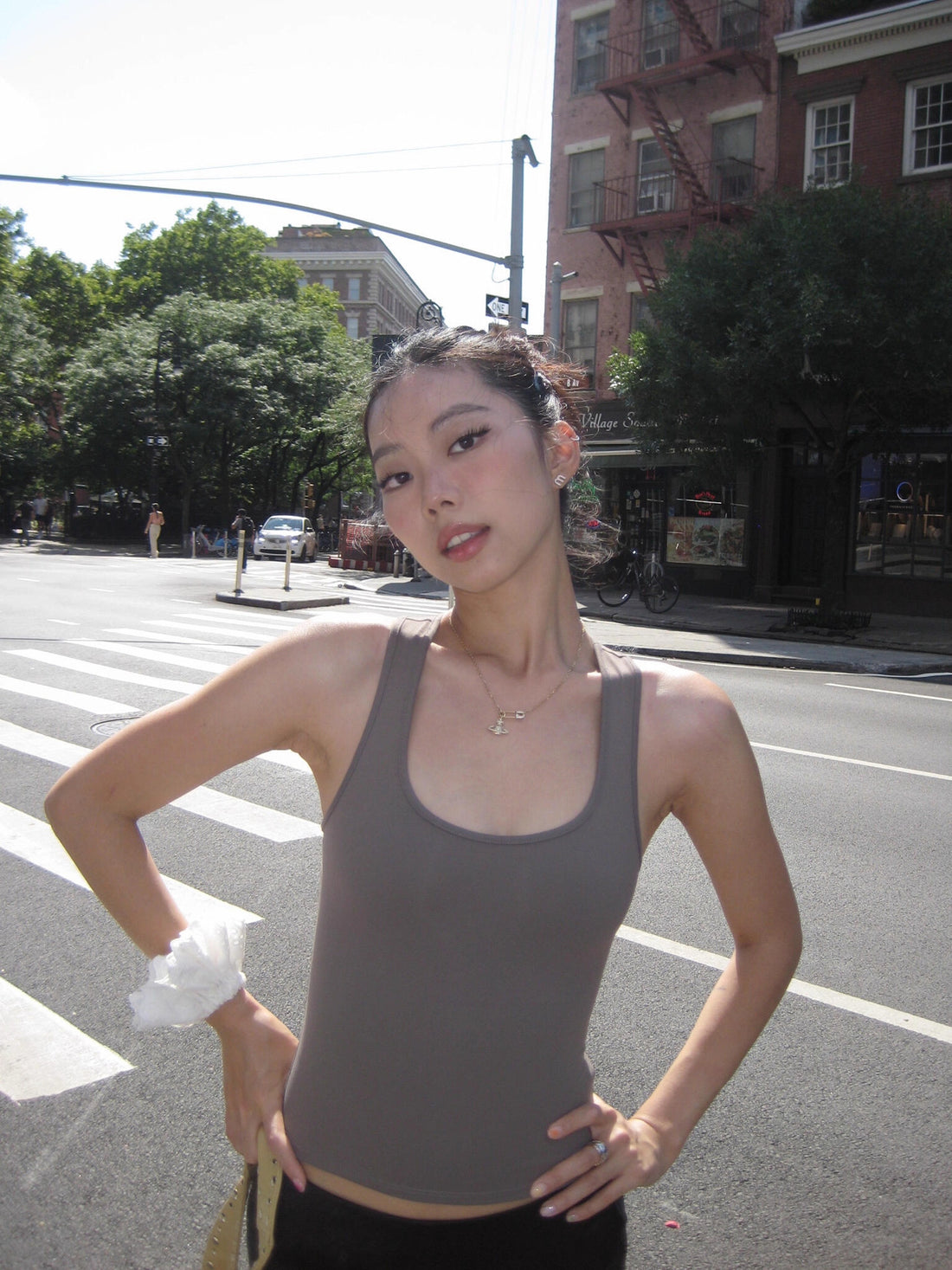Women's Solid Color Slim Fit Racerback Tank Top