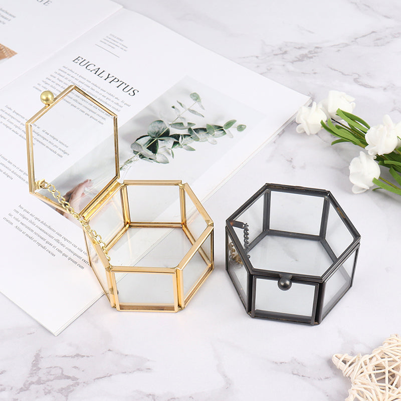 Geometric Crystal Jewelry Box