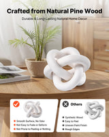 Wood chain link knot decor on a coffee table