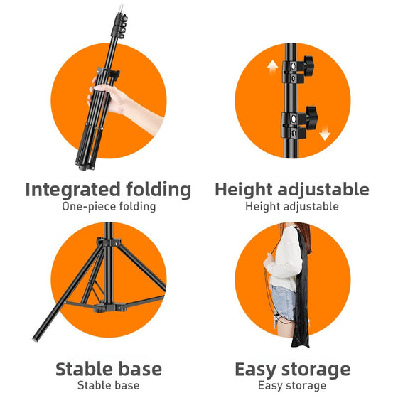 Adjustable Phone Tripod with Fill Light for Live Streaming Phone Accessories product image 3
