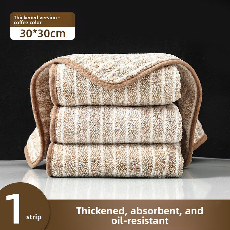 Thickened kitchen disinfectant absorbent dishwashing rags
