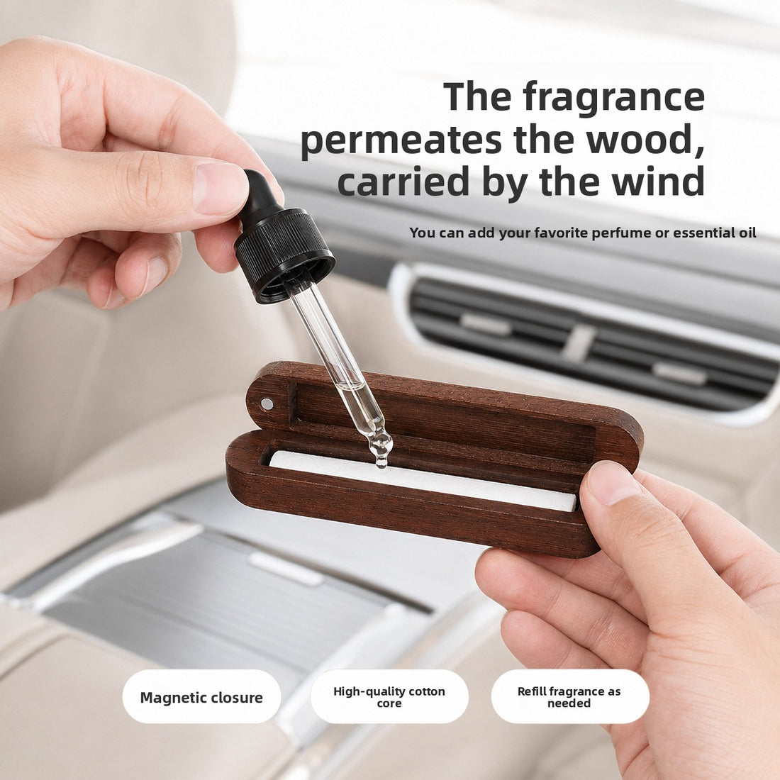 Walnut Oval Magnetic Aroma Diffuser