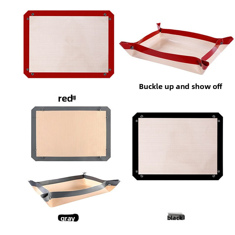 Food Grade Non-Stick Silicone Baking Mat Leak-Proof Oven Liner Heat Resistant