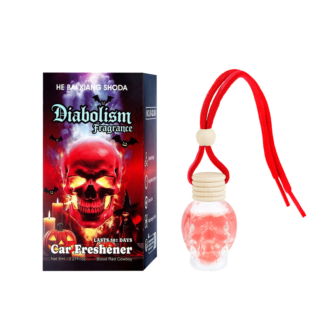 Halloween Skull Car Perfume Glass Diffuser