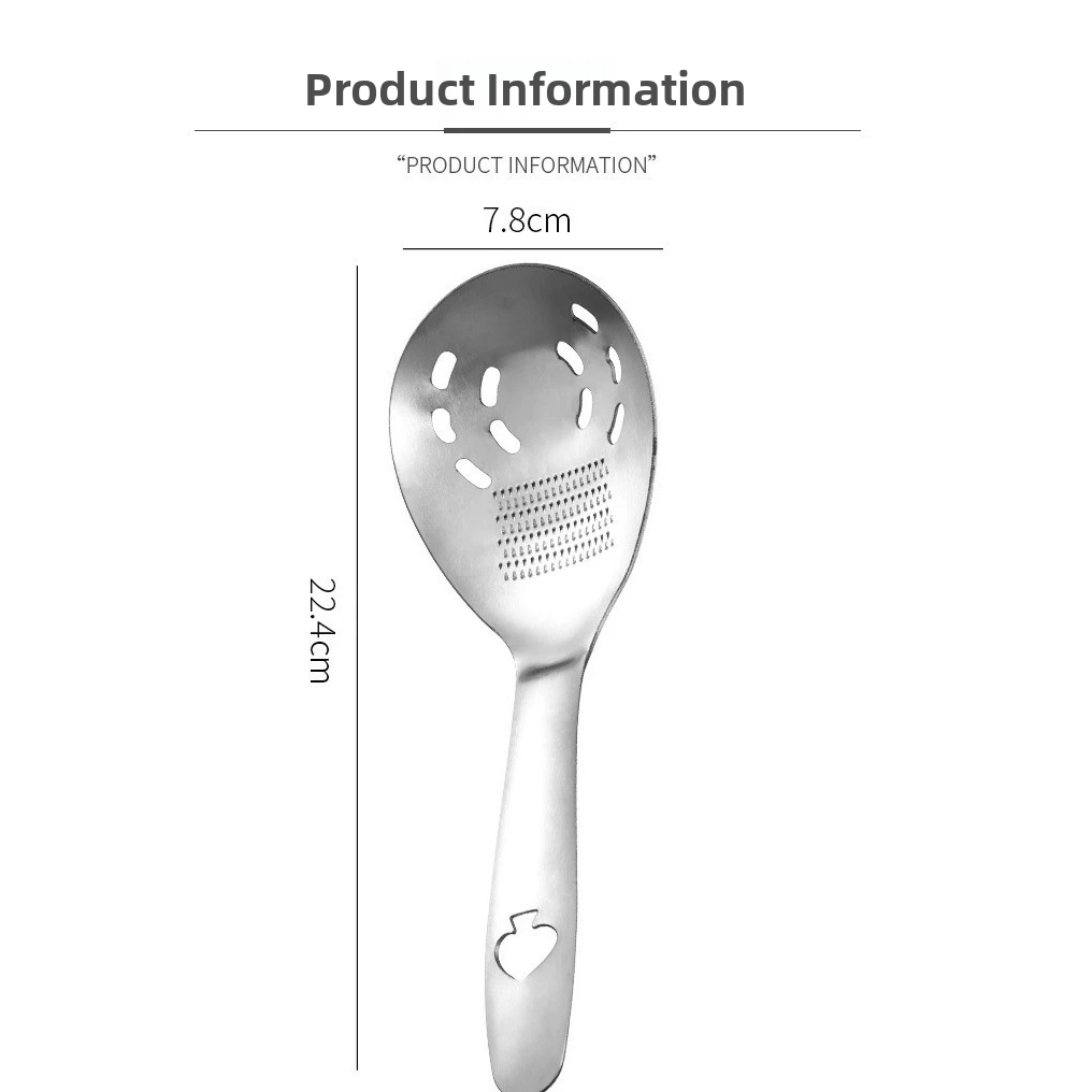 Multifunctional 5-in-1 Stainless Steel Food Prep Spoon