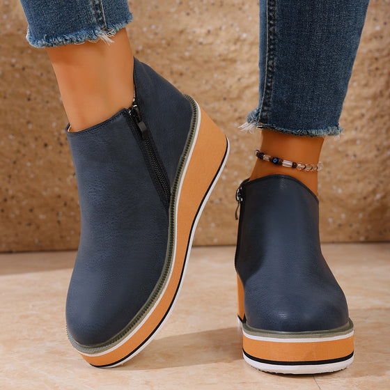 Women's retro wedge ankle boots, photo 6